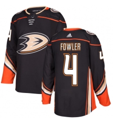 Men's Adidas Anaheim Ducks #4 Cam Fowler Premier Black Home NHL Jersey