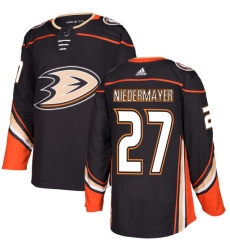 Men's Adidas Anaheim Ducks #27 Scott Niedermayer Authentic Black Home NHL Jersey