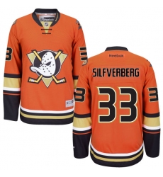 Women's Reebok Anaheim Ducks #33 Jakob Silfverberg Premier Orange Third NHL Jersey