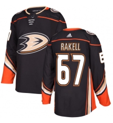 Men's Adidas Anaheim Ducks #67 Rickard Rakell Premier Black Home NHL Jersey