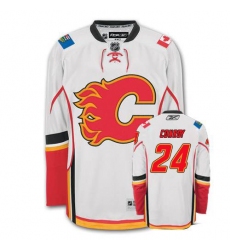 Youth Reebok Calgary Flames #24 Craig Conroy Authentic White Away NHL Jersey