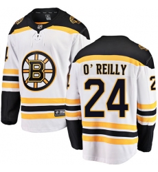 Men's Boston Bruins #24 Terry O'Reilly Authentic White Away Fanatics Branded Breakaway NHL Jersey