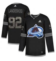 Men's Adidas Colorado Avalanche #92 Gabriel Landeskog Black Authentic Classic Stitched NHL Jersey
