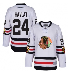 Men's Reebok Chicago Blackhawks #24 Martin Havlat Premier White 2017 Winter Classic NHL Jersey