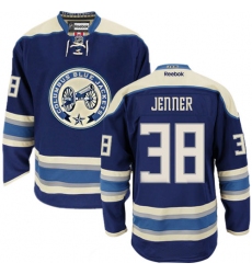 Women's Reebok Columbus Blue Jackets #38 Boone Jenner Premier Navy Blue Third NHL Jersey