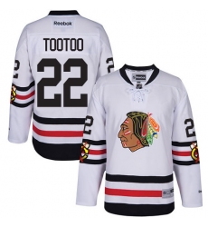 Men's Reebok Chicago Blackhawks #22 Jordin Tootoo Authentic White 2017 Winter Classic NHL Jersey