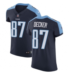 Men's Nike Tennessee Titans #87 Eric Decker Navy Blue Alternate Vapor Untouchable Elite Player NFL Jersey