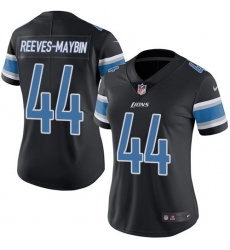 Women's Nike Detroit Lions #44 Jalen Reeves-Maybin Limited Black Rush Vapor Untouchable NFL Jersey