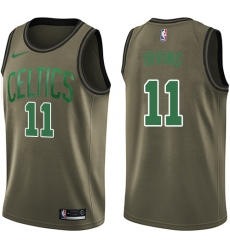 Men's Nike Boston Celtics #11 Kyrie Irving Swingman Green Salute to Service NBA Jersey