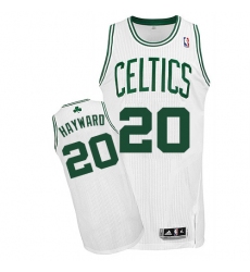 Men's Adidas Boston Celtics #20 Gordon Hayward Authentic White Home NBA Jersey