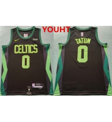 Youth Boston Celtics #0 Jayson Tatum Black 2024-25 City Edition Statement Edition Stitched Basketball Jersey