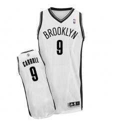 Men's Adidas Brooklyn Nets #9 DeMarre Carroll Authentic White Home NBA Jersey