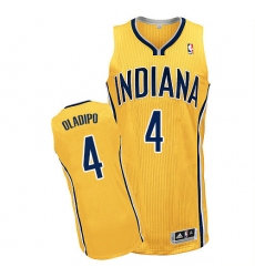 Men's Adidas Indiana Pacers #4 Victor Oladipo Authentic Gold Alternate NBA Jersey