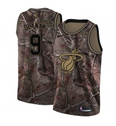 Men's Nike Miami Heat #9 Kelly Olynyk Swingman Camo Realtree Collection NBA Jersey