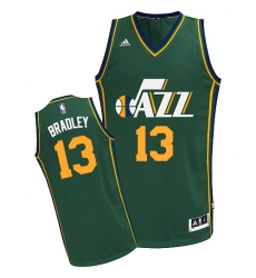 Men's Adidas Utah Jazz #13 Tony Bradley Swingman Green Alternate NBA Jersey