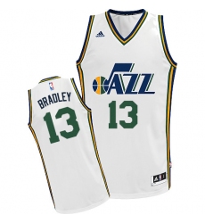 Men's Adidas Utah Jazz #13 Tony Bradley Swingman White Home NBA Jersey