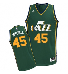 Men's Adidas Utah Jazz #45 Donovan Mitchell Swingman Green Alternate NBA Jersey