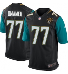 Men's Nike Jacksonville Jaguars #77 Patrick Omameh Game Black Alternate NFL Jersey