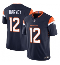Men's Denver Broncos #12 RJ Harvey Navy F.U.S.E. Vapor Limited Football Stitched Jersey