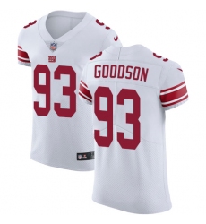 Men's Nike New York Giants #93 B.J. Goodson White Vapor Untouchable Elite Player NFL Jersey