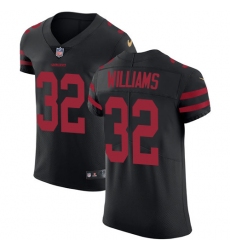 Men's Nike San Francisco 49ers #32 Joe Williams Black Alternate Vapor Untouchable Elite Player NFL Jersey