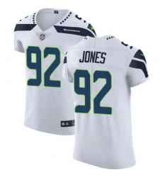 Men's Nike Seattle Seahawks #92 Nazair Jones White Vapor Untouchable Elite Player NFL Jersey