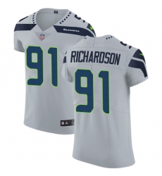 Men's Nike Seattle Seahawks #91 Sheldon Richardson Grey Alternate Vapor Untouchable Elite Player NFL Jersey