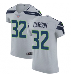 Men's Nike Seattle Seahawks #32 Chris Carson Grey Alternate Vapor Untouchable Elite Player NFL Jersey