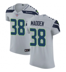 Men's Nike Seattle Seahawks #38 Tre Madden Grey Alternate Vapor Untouchable Elite Player NFL Jersey