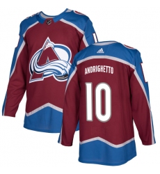 Men's Adidas Colorado Avalanche #10 Sven Andrighetto Premier Burgundy Red Home NHL Jersey