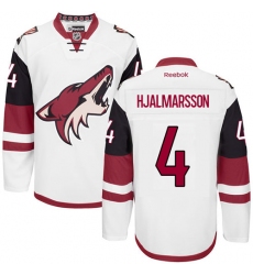 Men's Reebok Arizona Coyotes #4 Niklas Hjalmarsson Authentic White Away NHL Jersey