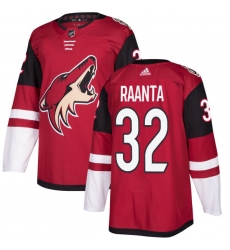 Men's Adidas Arizona Coyotes #32 Antti Raanta Premier Burgundy Red Home NHL Jersey