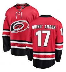 Youth Carolina Hurricanes #17 Rod Brind'Amour Fanatics Branded Red Home Breakaway NHL Jersey