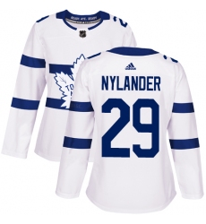 Women's Adidas Toronto Maple Leafs #29 William Nylander Authentic White 2018 Stadium Series NHL Jersey