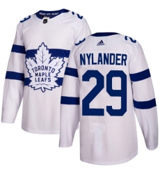 Youth Adidas Toronto Maple Leafs #29 William Nylander Authentic White 2018 Stadium Series NHL Jersey