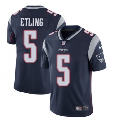 Youth Nike New England Patriots #5 Danny Etling Navy Blue Team Color Vapor Untouchable Limited Player NFL Jersey