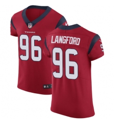 Men's Nike Houston Texans #96 Kendall Langford Red Alternate Vapor Untouchable Elite Player NFL Jersey