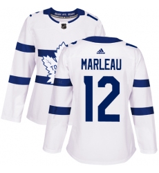 Women's Adidas Toronto Maple Leafs #12 Patrick Marleau Authentic White 2018 Stadium Series NHL Jersey