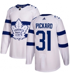 Men's Adidas Toronto Maple Leafs #31 Calvin Pickard Authentic White 2018 Stadium Series NHL Jersey