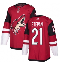 Men's Adidas Arizona Coyotes #21 Derek Stepan Authentic Burgundy Red Home NHL Jersey