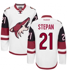 Men's Reebok Arizona Coyotes #21 Derek Stepan Authentic White Away NHL Jersey