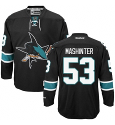 Men's Reebok San Jose Sharks #53 Brandon Mashinter Authentic Black Third NHL Jersey