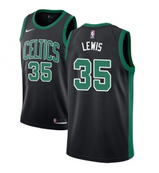 Women's Adidas Boston Celtics #35 Reggie Lewis Swingman Black NBA Jersey - Statement Edition