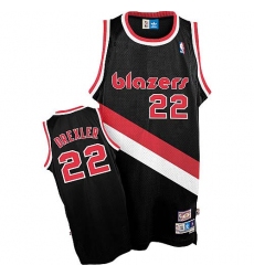 Men's Adidas Portland Trail Blazers #22 Clyde Drexler Authentic Black Throwback NBA Jersey