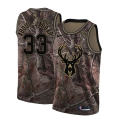 Youth Nike Milwaukee Bucks #33 Kareem Abdul-Jabbar Swingman Camo Realtree Collection NBA Jersey