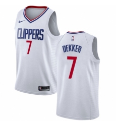 Youth Nike Los Angeles Clippers #7 Sam Dekker Swingman White NBA Jersey - Association Edition