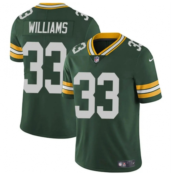 Men's Green Bay Packers #33 Evan Williams Green Vapor Untouchable Limited Football Stitched Jersey