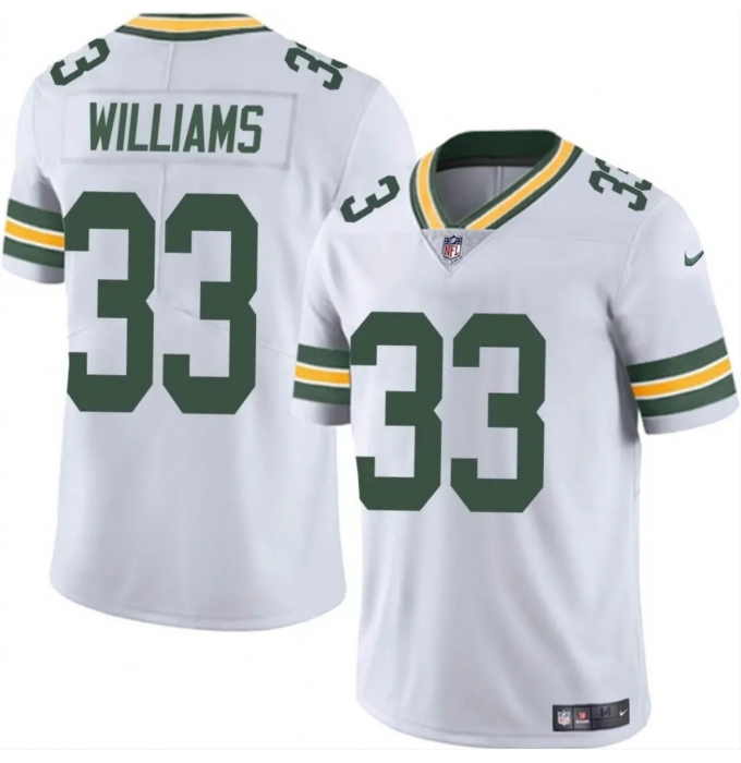 Men's Green Bay Packers #33 Evan Williams White Vapor Untouchable Limited Football Stitched Jersey