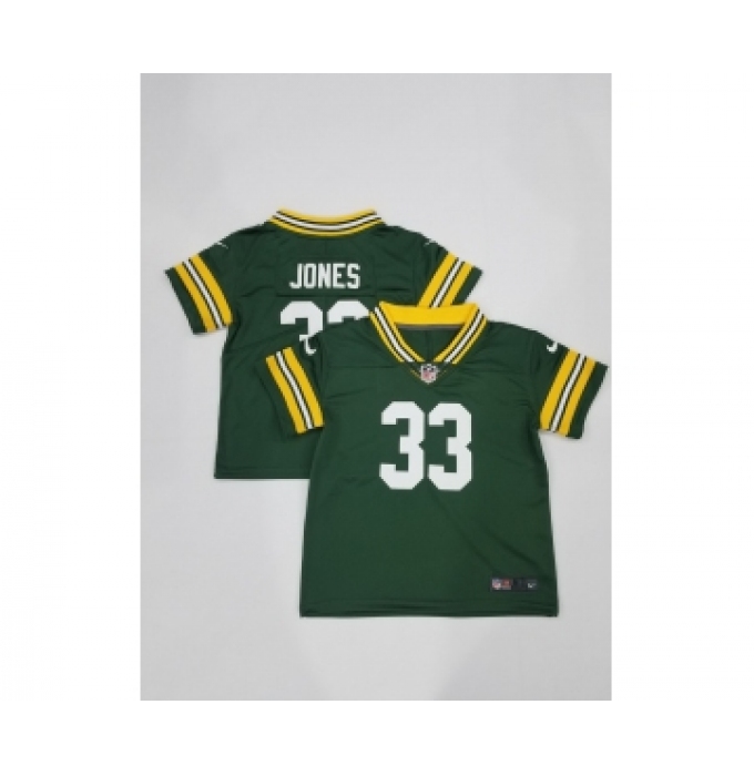 Toddlers Green Bay Packers #33 Aaron Jones Green 2022 Vapor Untouchable Stitched NFL Nike Throwback Limited Jersey