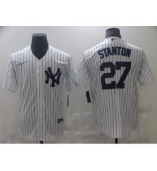 Men's New York Yankees #27 Giancarlo Stanton White Commemorative Edition Jersey